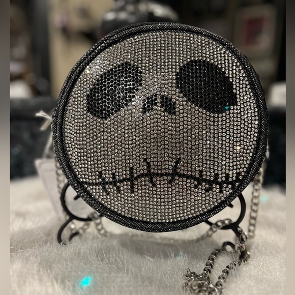☠️ 🖤NWT-Disney × Skinny Dip London Jack Skellington Bling Crossbody Bag☠️🖤 - Picture 6 of 12